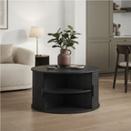Axel Round Fluted Coffee Table with Storage