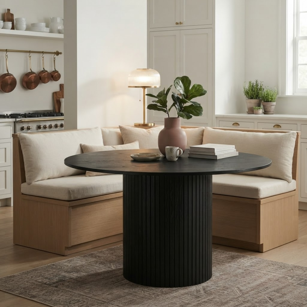 Axel Round Fluted Dining Table
