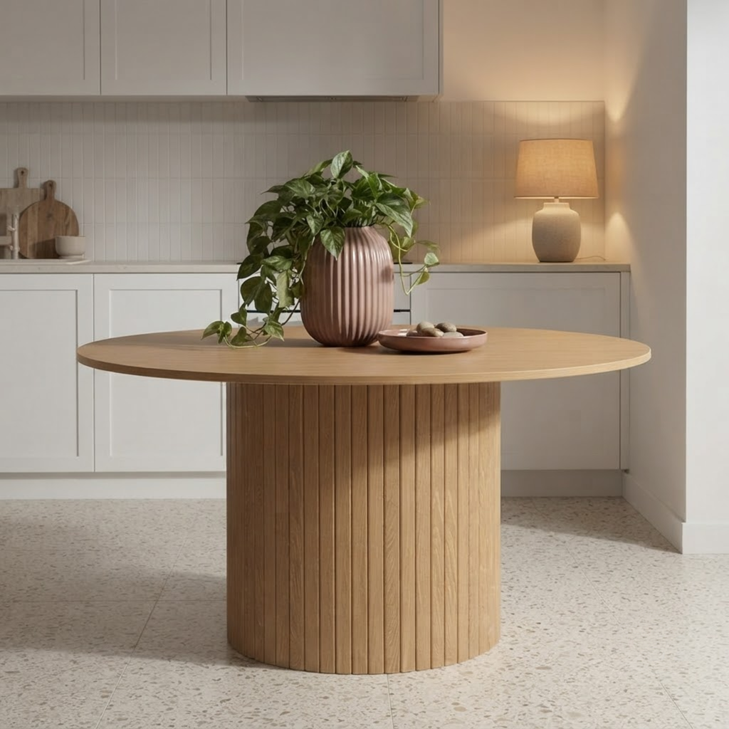 Axel Round Fluted Dining Table