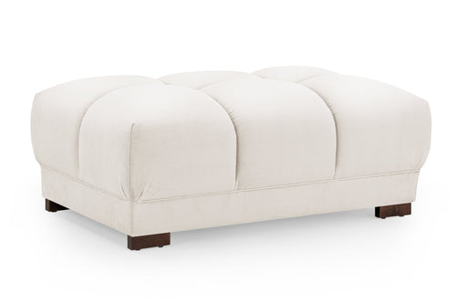 Beehive Azzuro Chenille Footstool in Cream