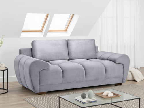 Beehive Azzuro Chenille 2 Seater Sofa 205cm in Grey