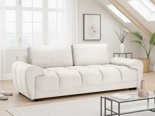 Beehive Azzuro Chenille 3 Seater Sofa 245cm in Cream