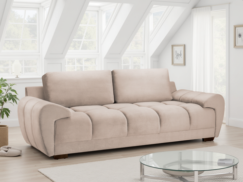 Beehive Azzuro Chenille 3 Seater Sofa 245cm in Mocha