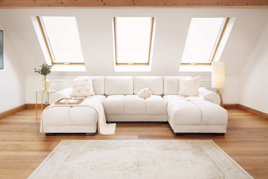 Azzuro Sofa Cream U Shape Corner
