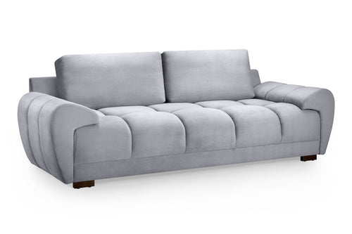 Beehive Azzuro Chenille 3 Seater Sofa 245cm in Grey