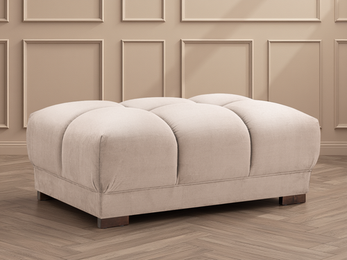 Beehive Azzuro Chenille Footstool in Mocha