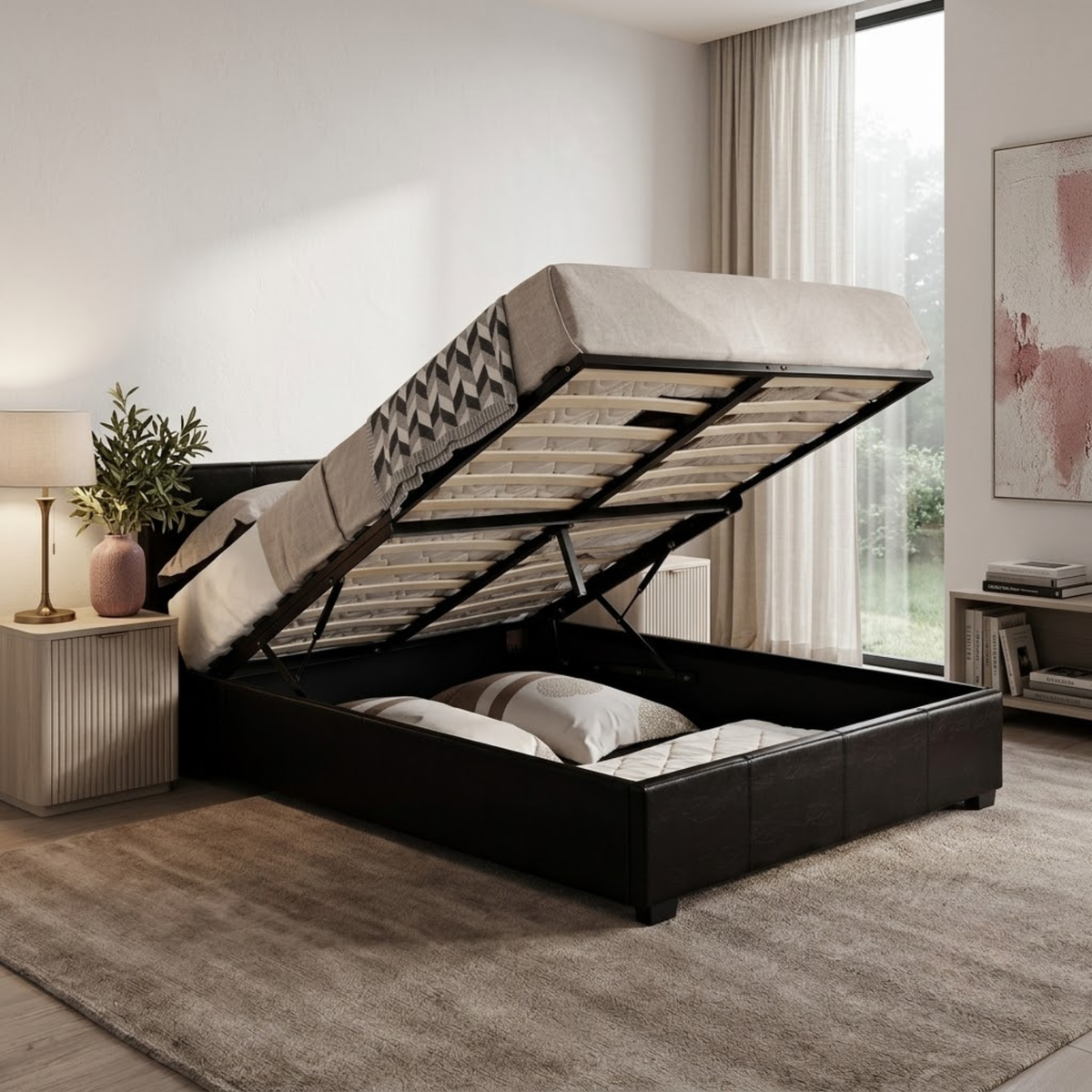 Berlin Small Double Ottoman Bed