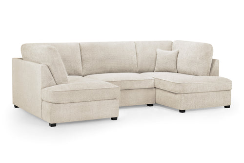 Beehive Carnaby Boucle U-Shaped Corner Sofa 281cm in Beige