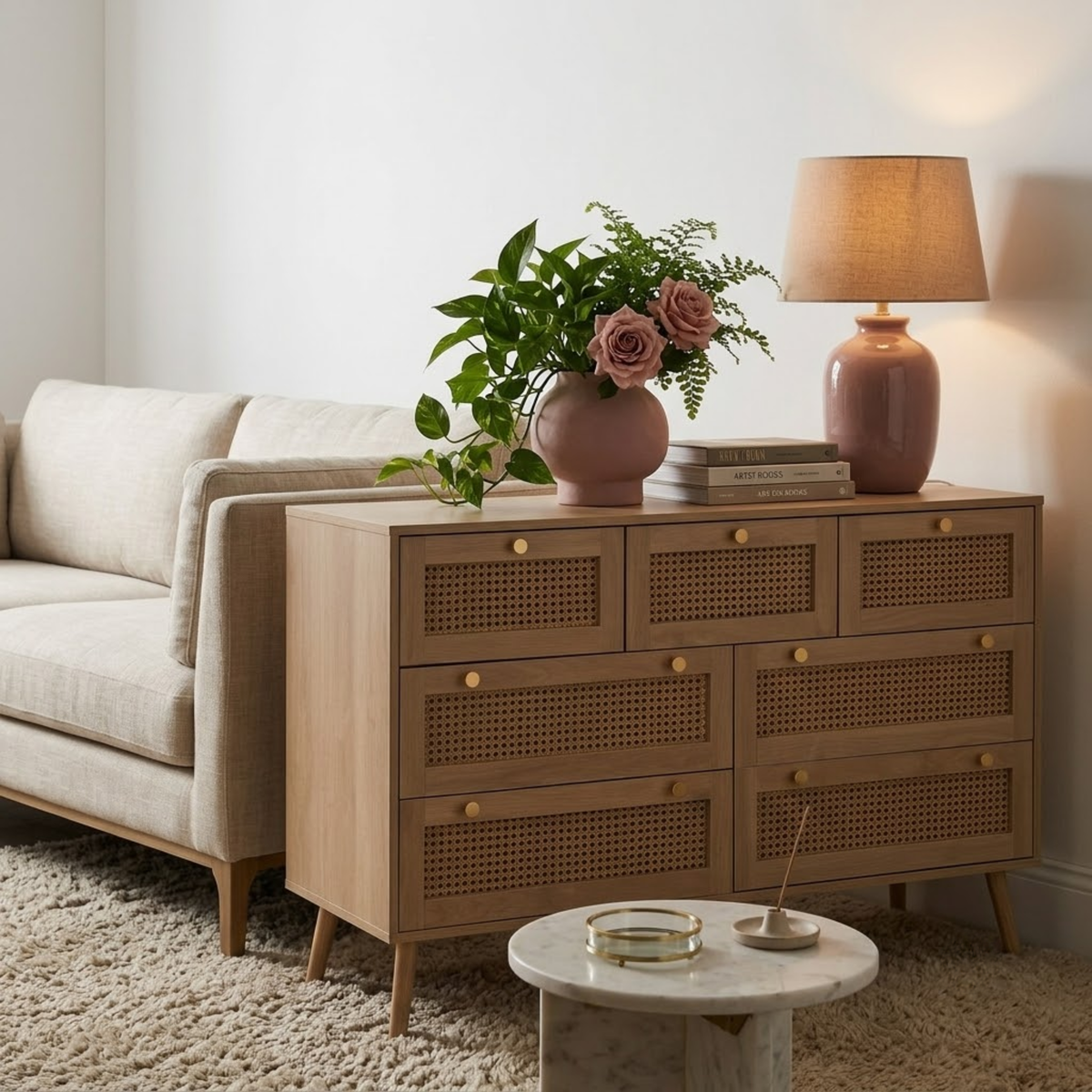 Croxley 7 Drawer Rattan Chest