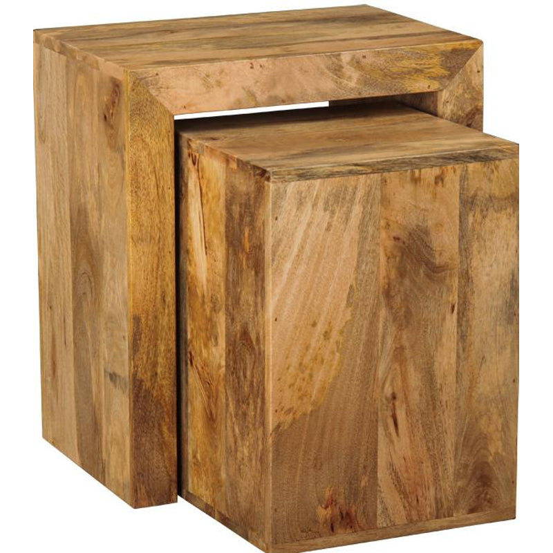 Dakota Mango Wood Cube Nest 51cm