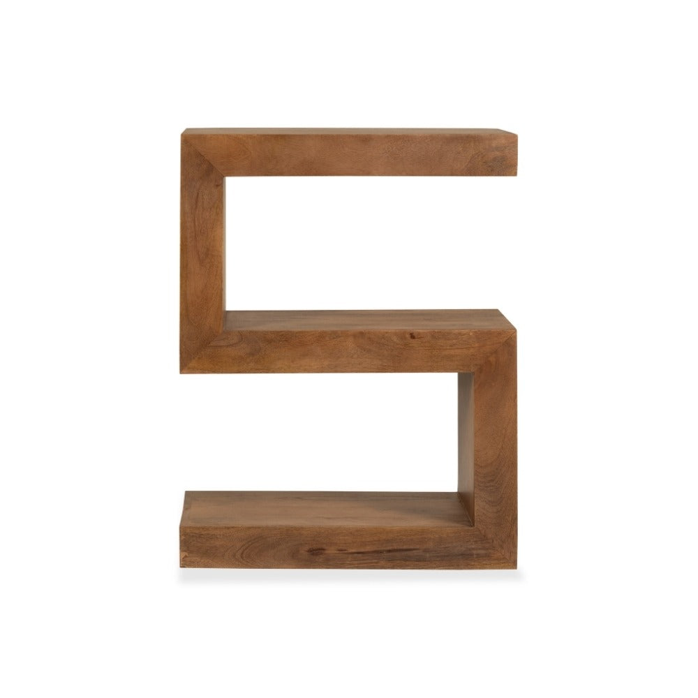 Dakota Mango Wood S Shaped Side Table 53cm