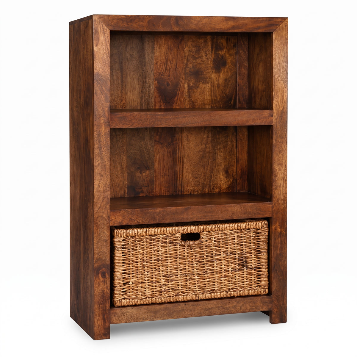 Dakota Bookcase with Basket, 77cm