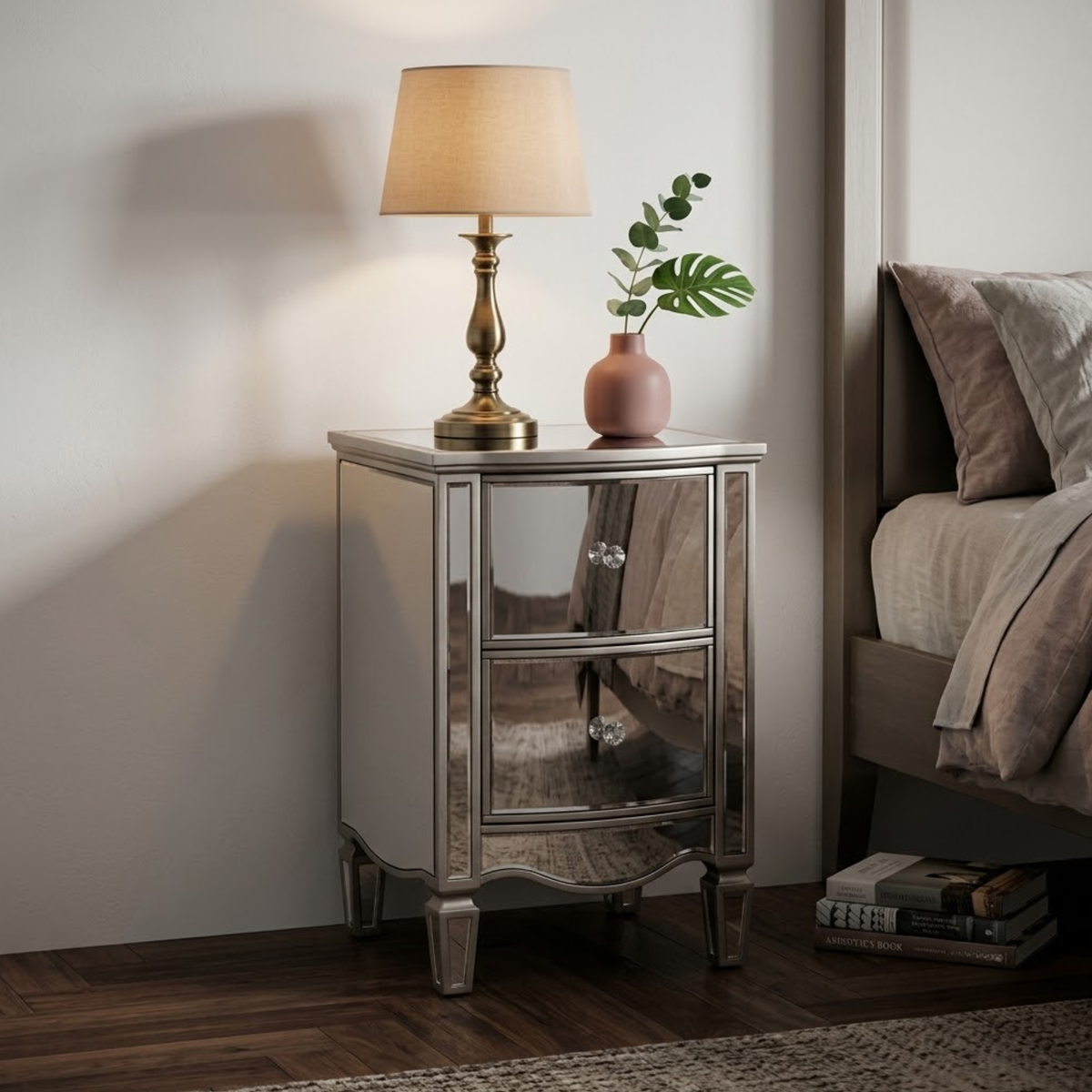 Elysee 2 Drawer Bedside