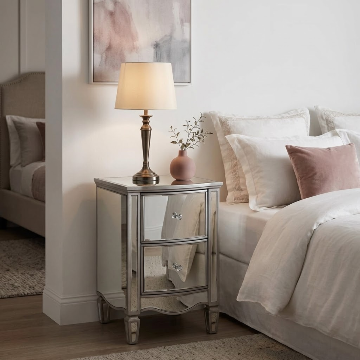 Elysee 2 Drawer Bedside