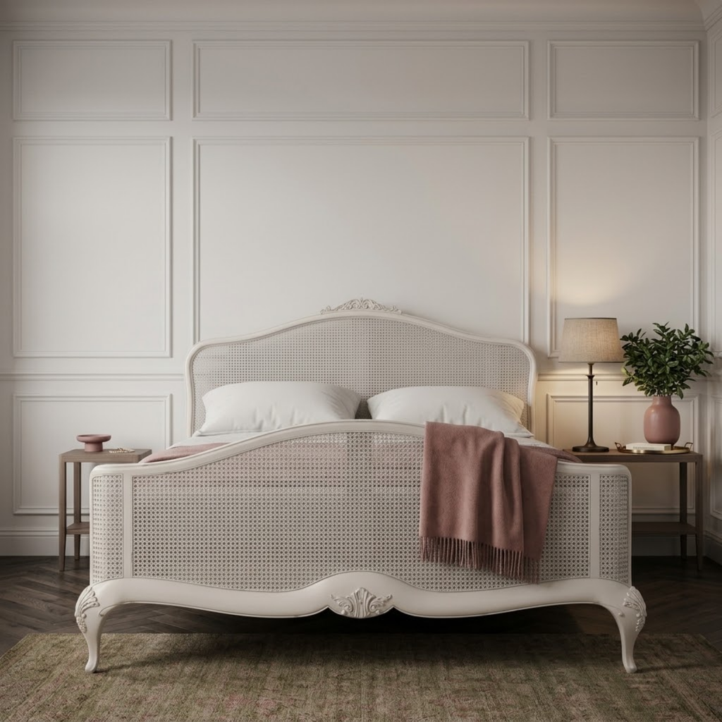 Etienne Rattan King Bed