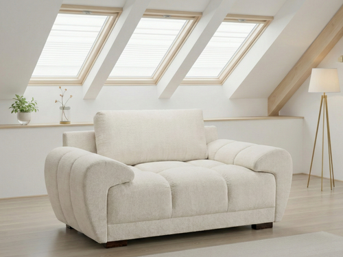 Beehive Azzuro Chenille Armchair in Cream