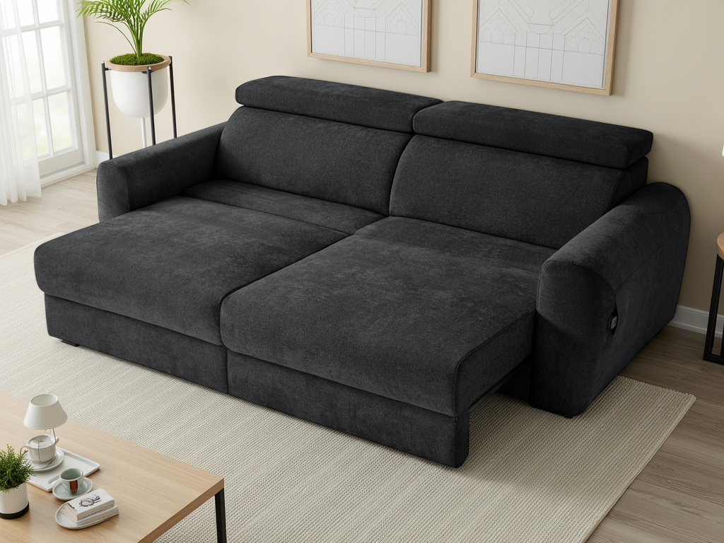 Dakota Electric Sofabed Black 3 Seater