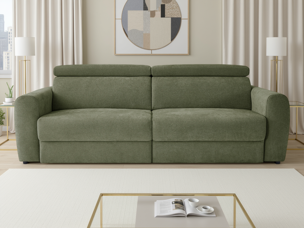 Dakota Electric Sofabed Green 3 Seater