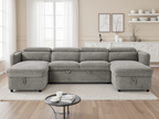 Capri Sofabed Grey U Shape Corner