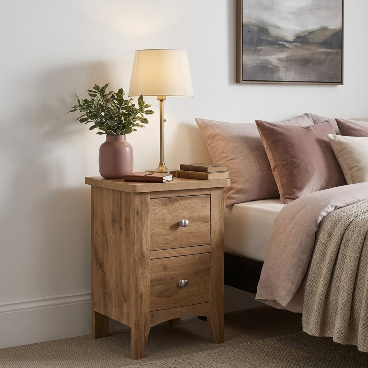Hampstead 2 Drawer Bedside