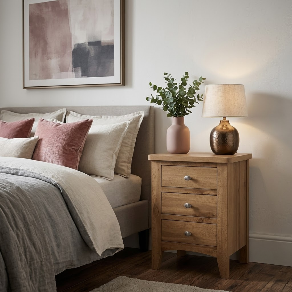 Hampstead 3 Drawer Bedside