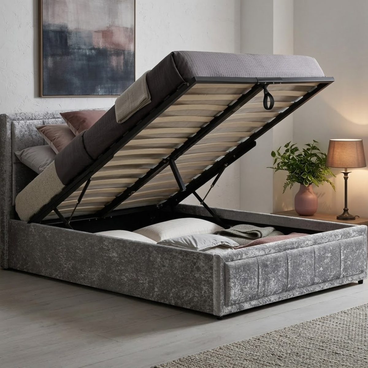 Hannover Small Double Ottoman Bed