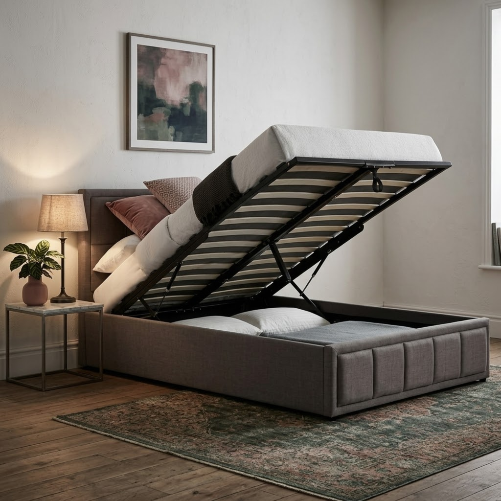 Hannover Small Double Ottoman Bed