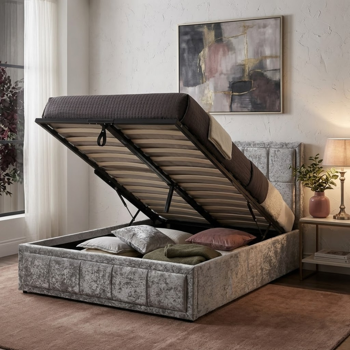 Hannover Small Double Ottoman Bed