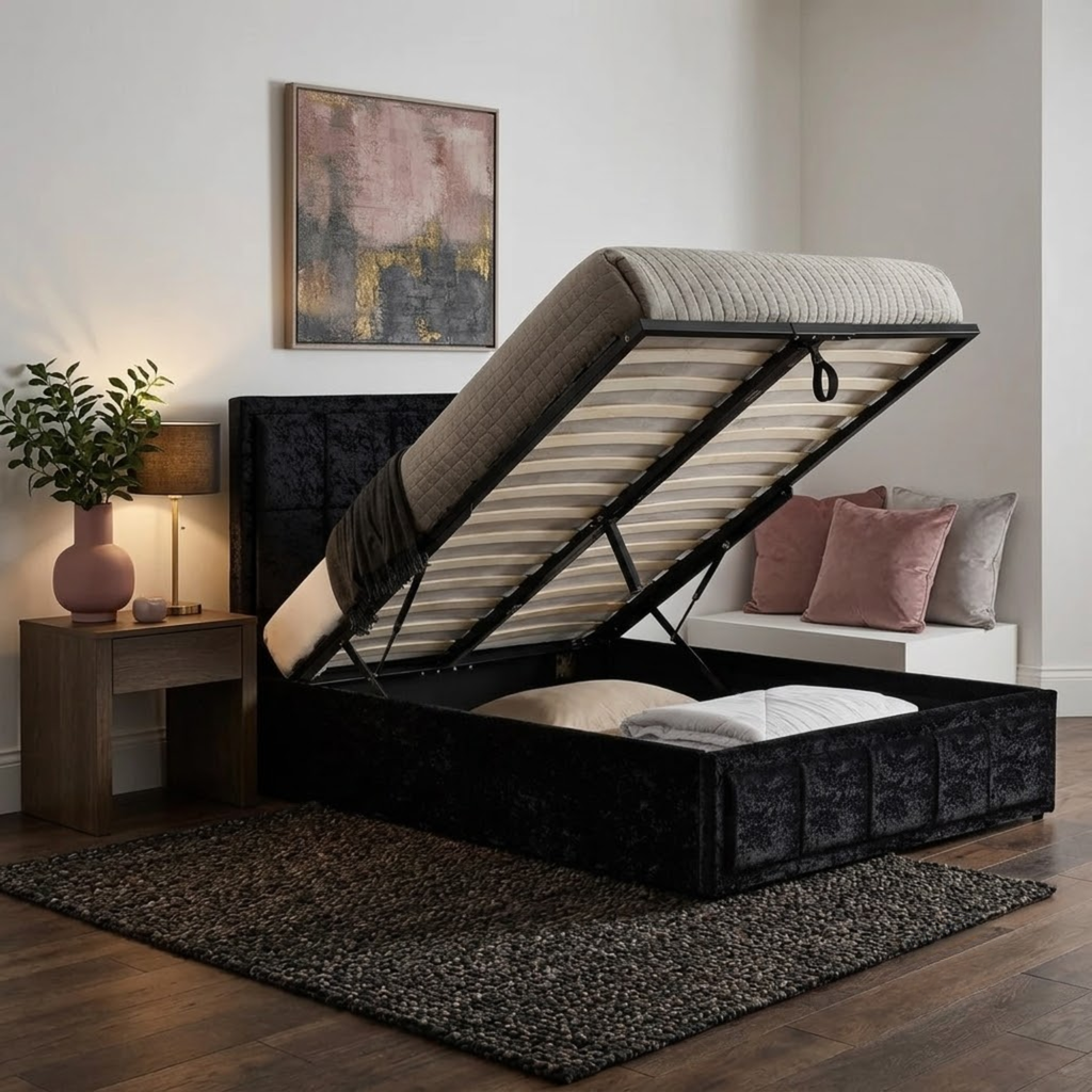 Hannover Small Double Ottoman Bed