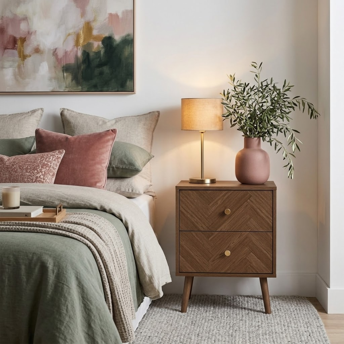 Herringford 2 Drawer Bedside