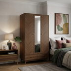 Herringford 3 Door Wardrobe With Mirror