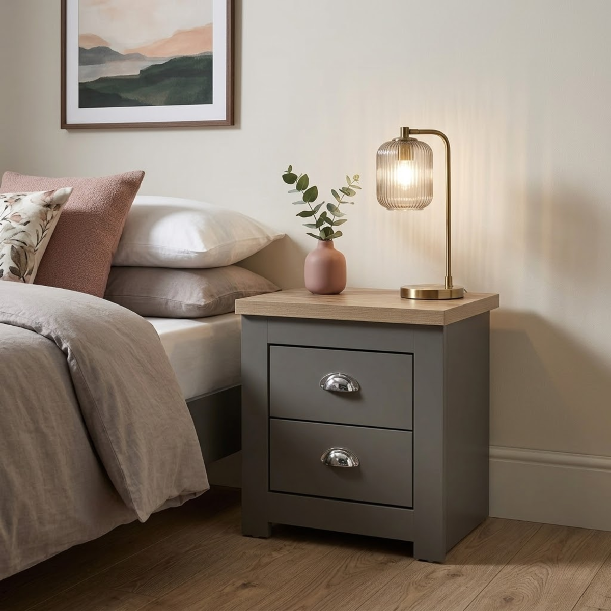 Highgate 2 Drawer Bedside