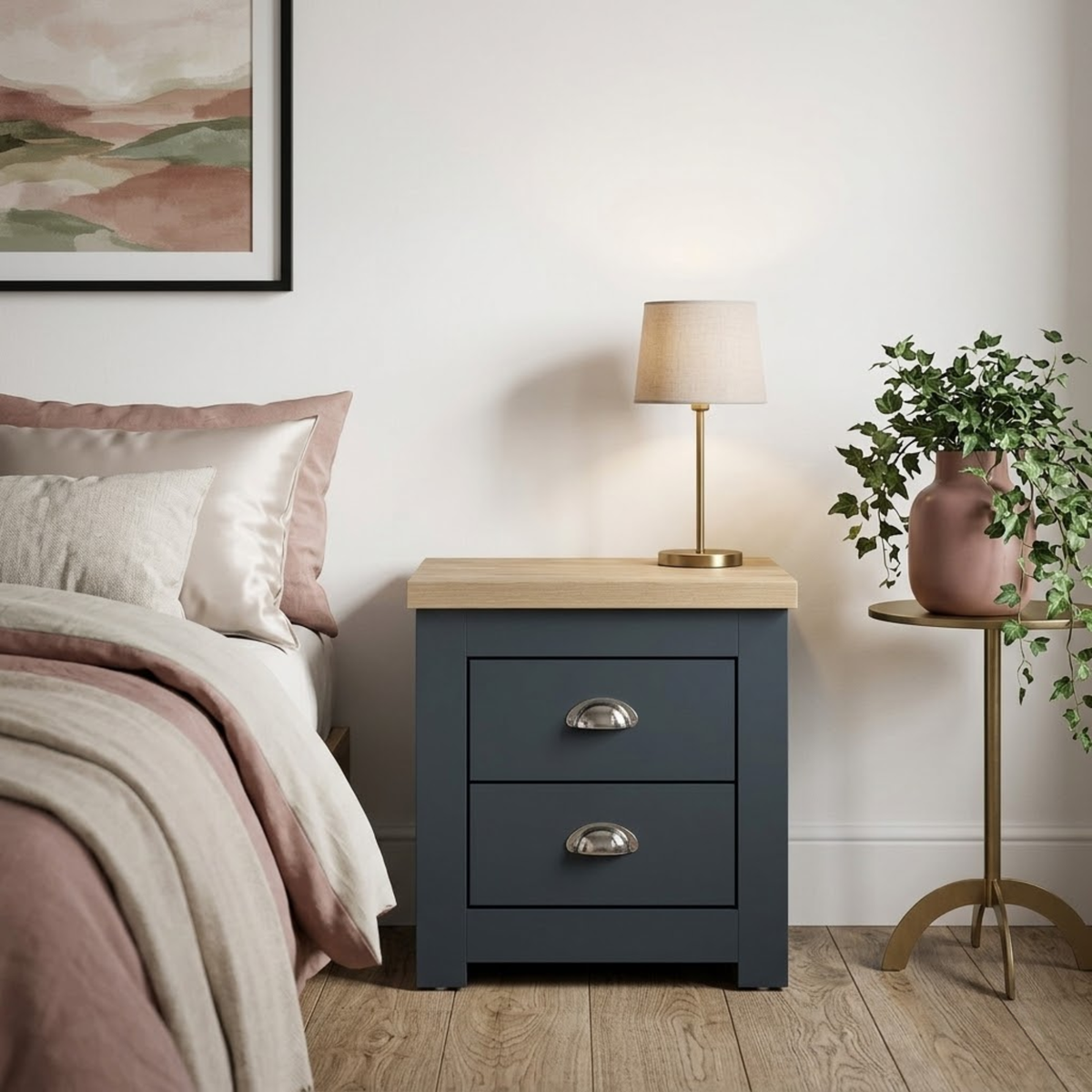 Highgate 2 Drawer Bedside