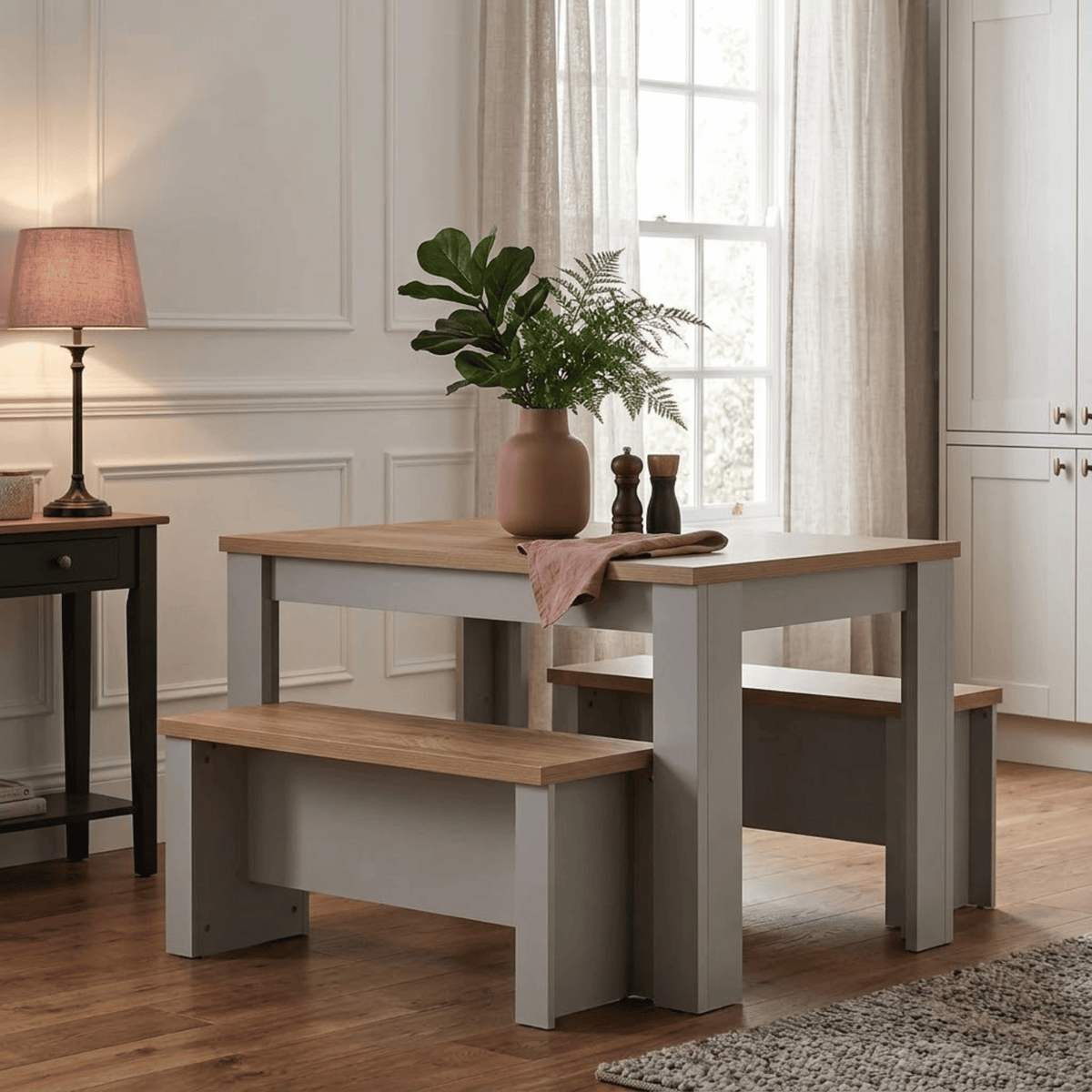 Highgate Dining Table & Bench Set