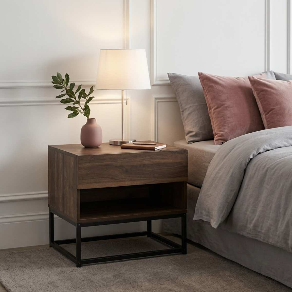 Houston 1 Drawer Bedside