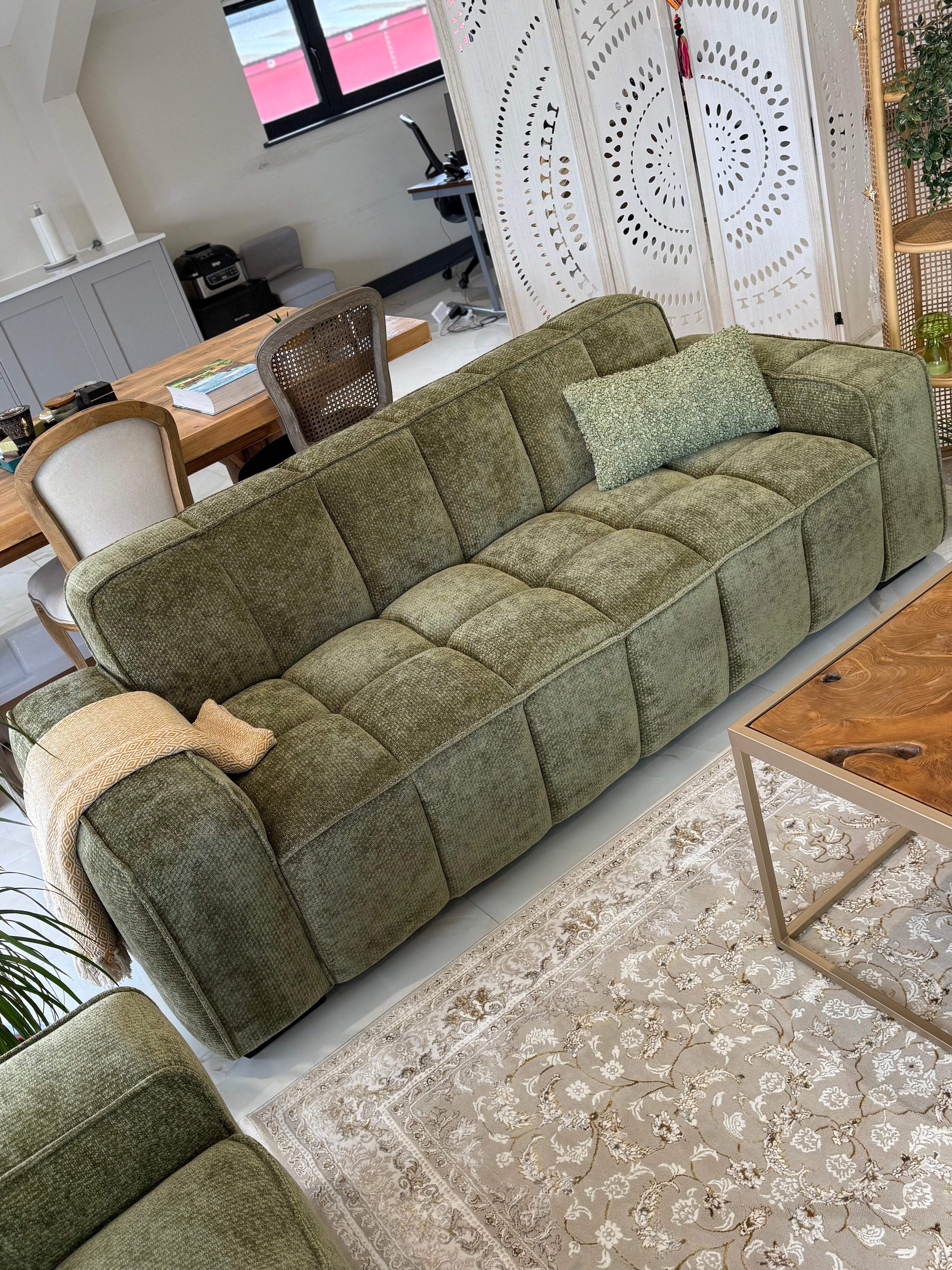 Paris Sofa Olive 3 Seater