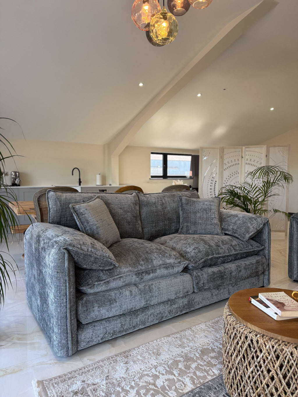 Solaya Sofa Grey 3 Seater