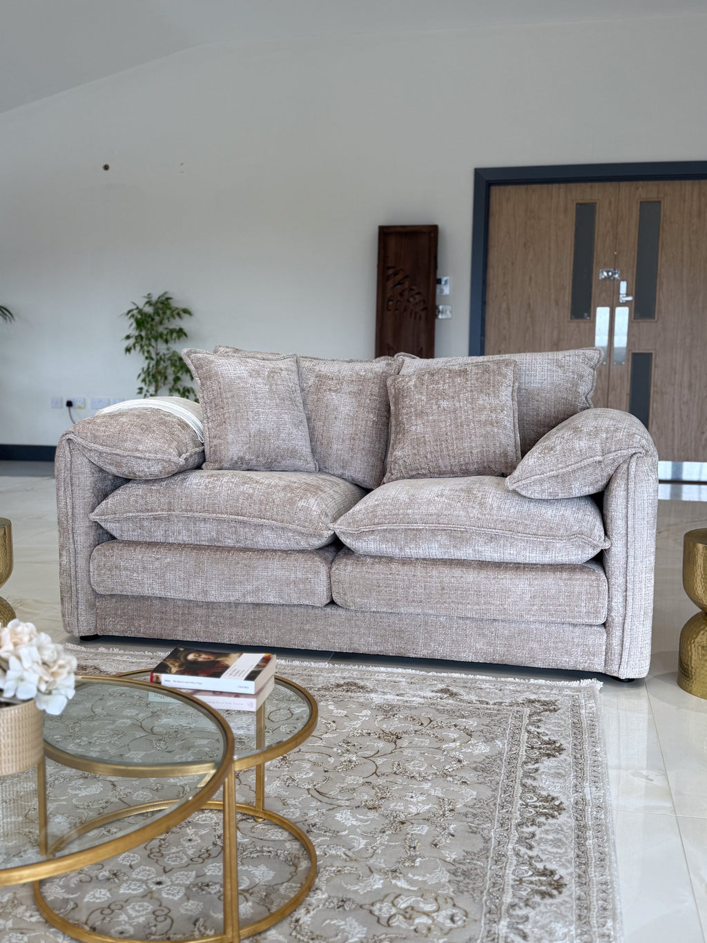 Solaya Sofa Beige 2 Seater