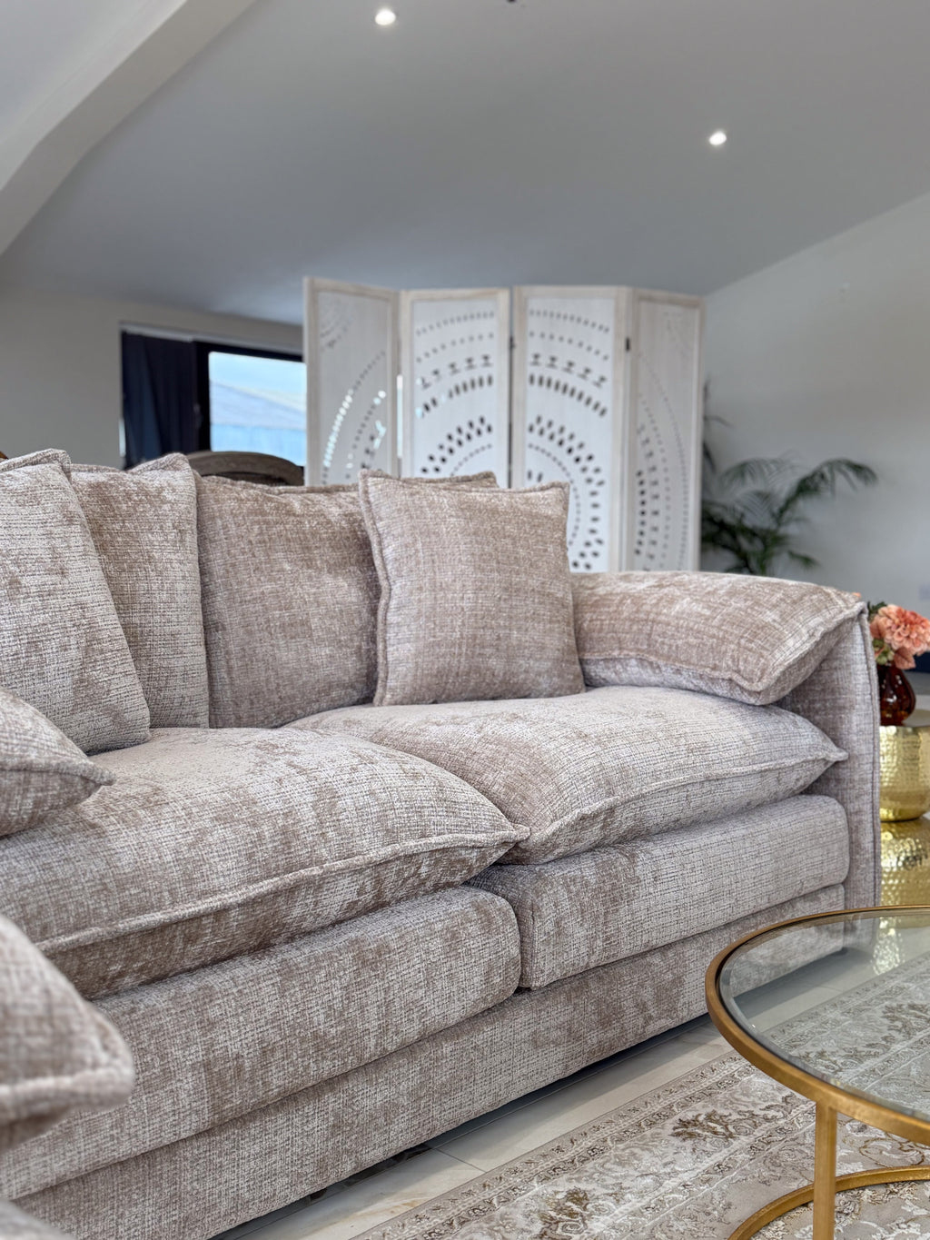 Solaya Sofa Beige 3 Seater
