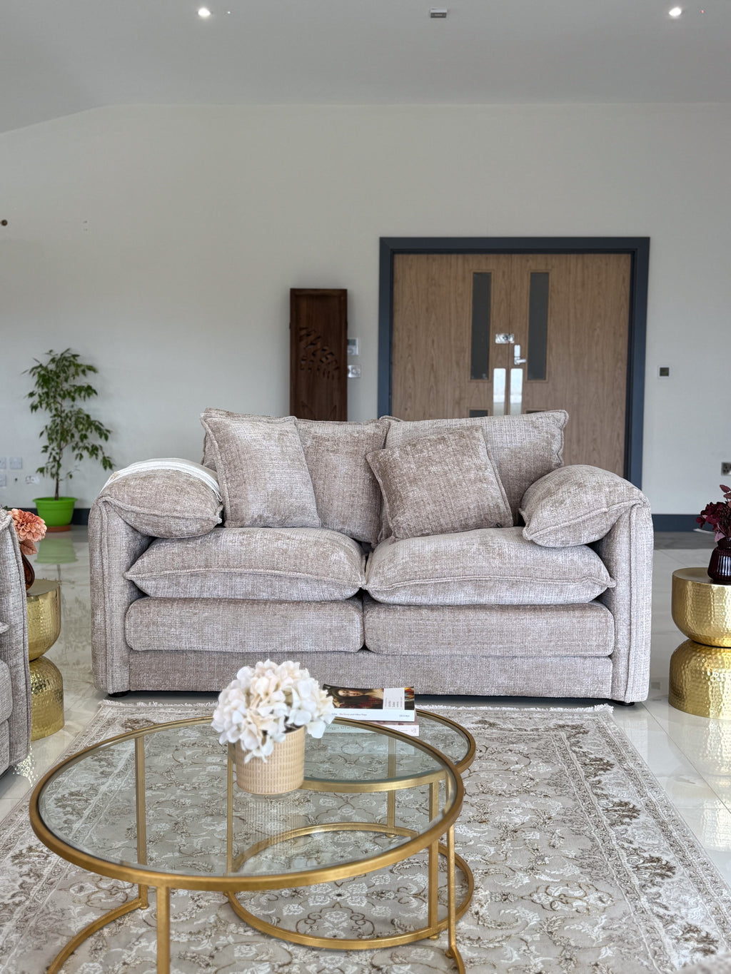Solaya Sofa Beige 2 Seater