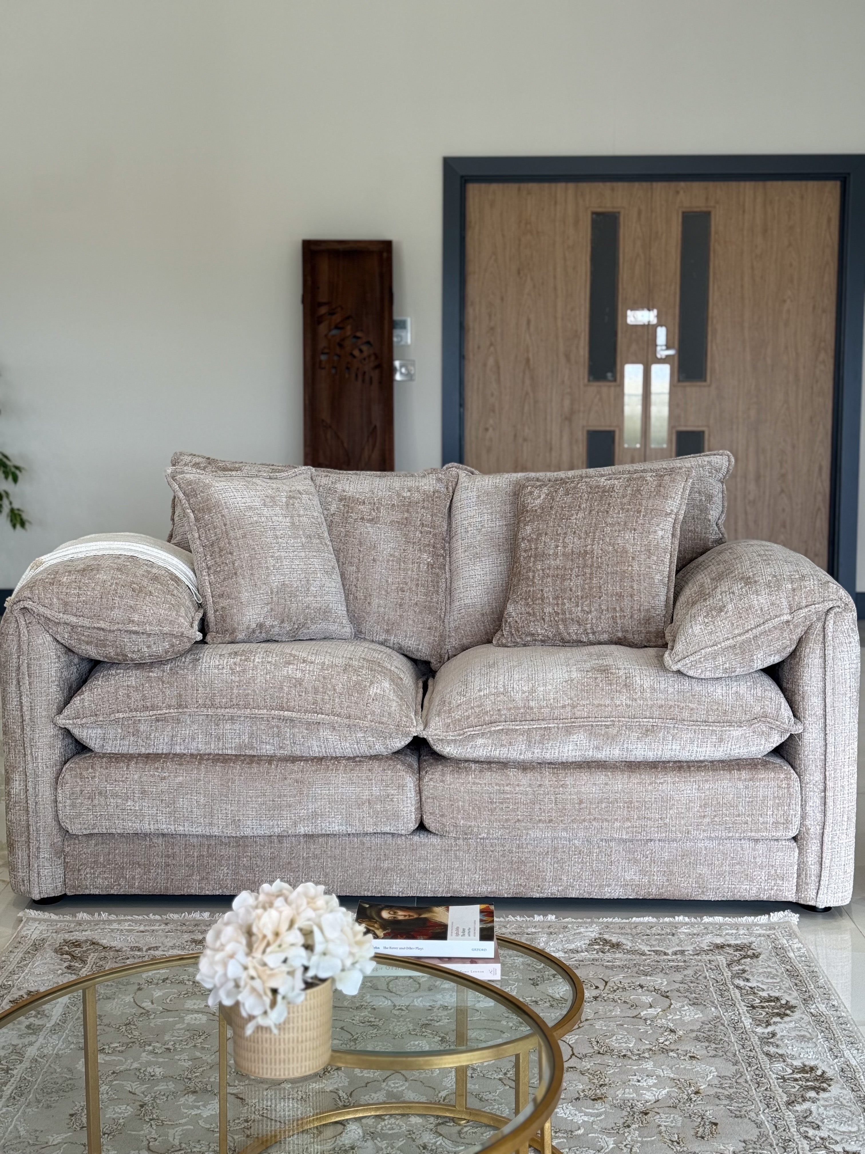 Solaya Sofa Beige 2 Seater