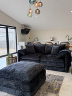 Solaya Sofa Black 3 Seater