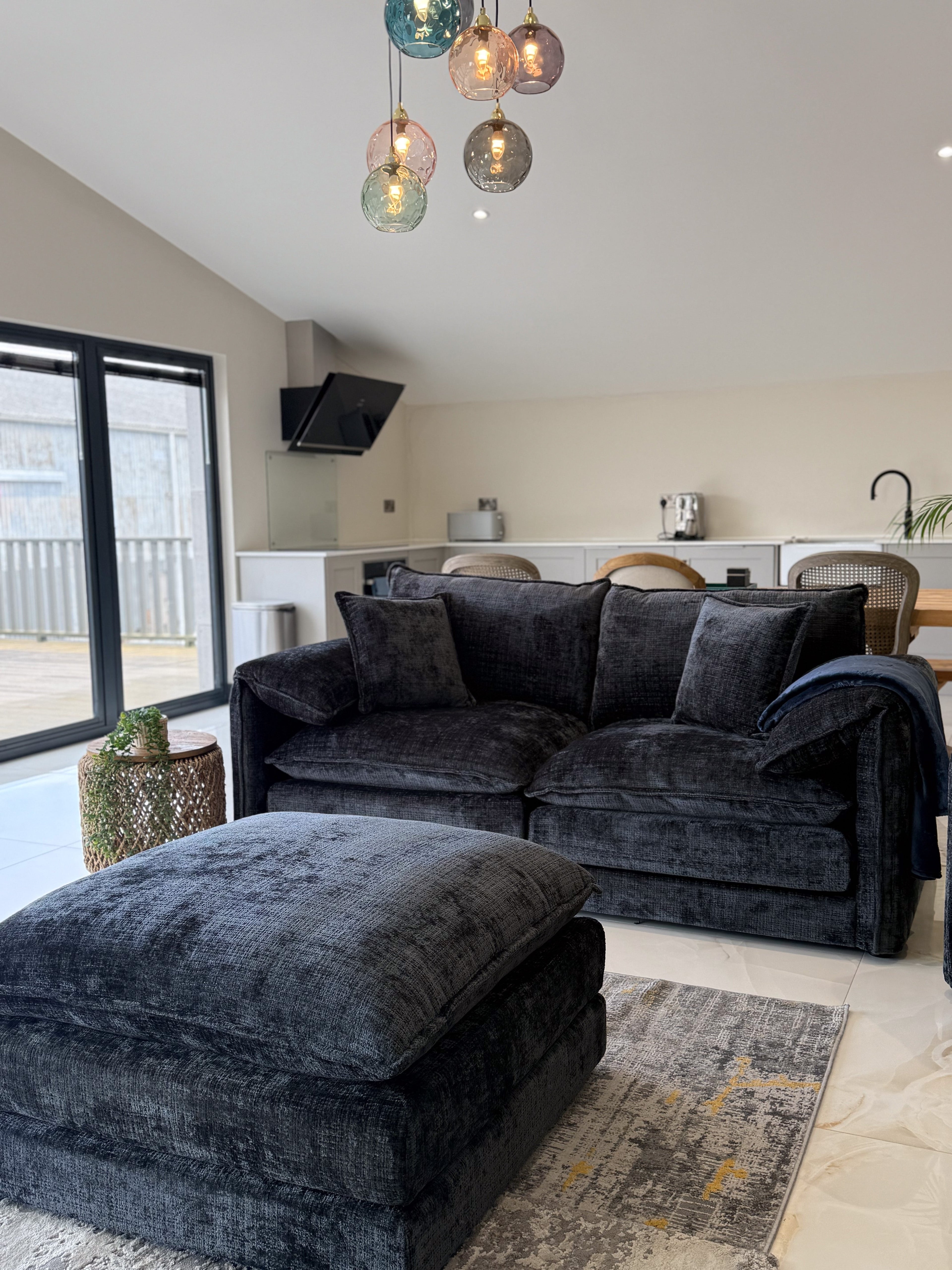 Solaya Sofa Black 3 Seater