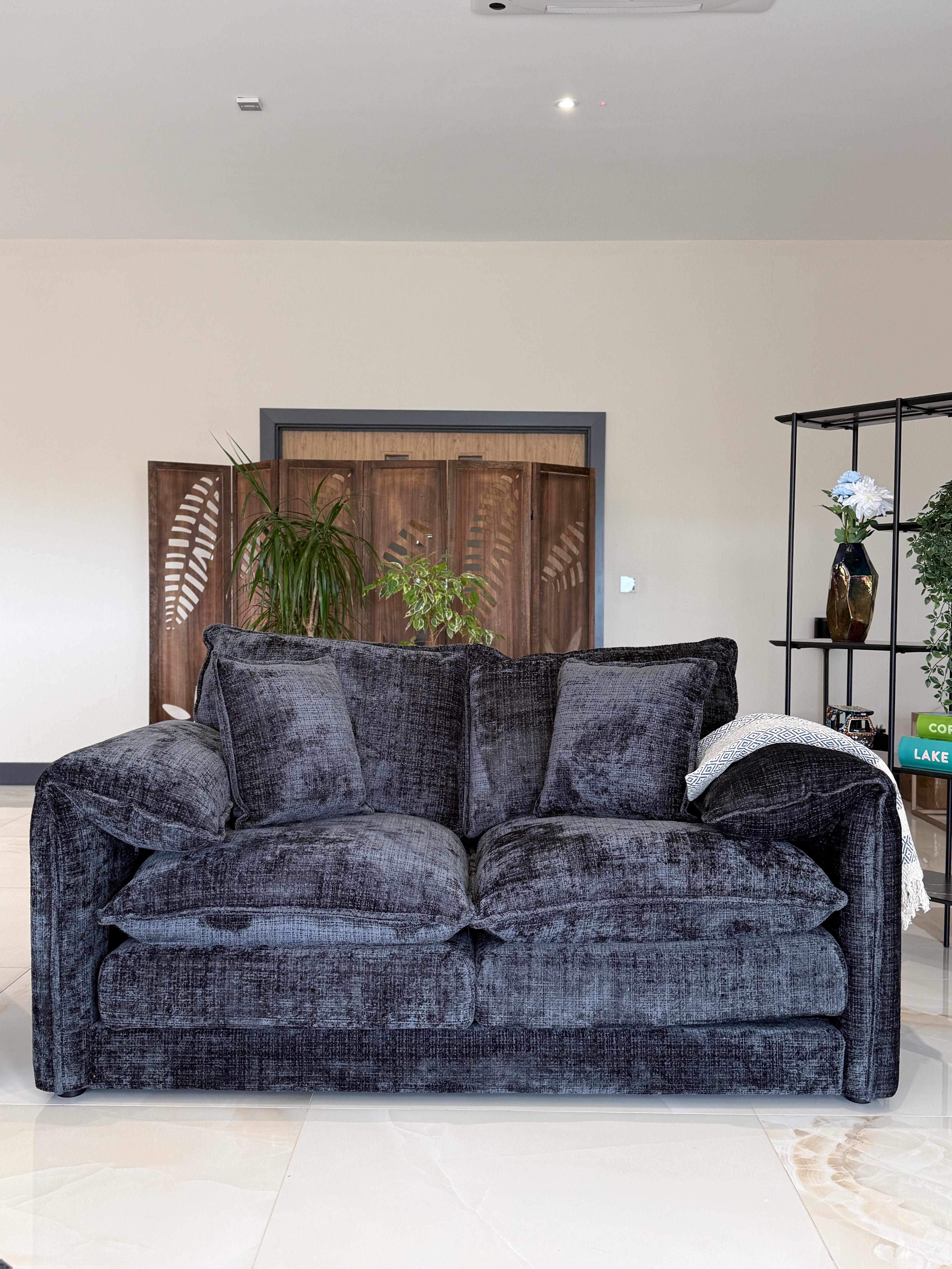 Solaya Sofa Black 2 Seater