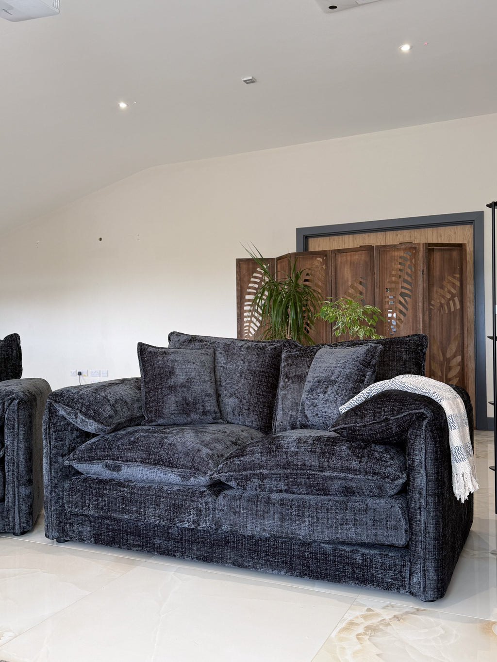 Solaya Sofa Black 2 Seater