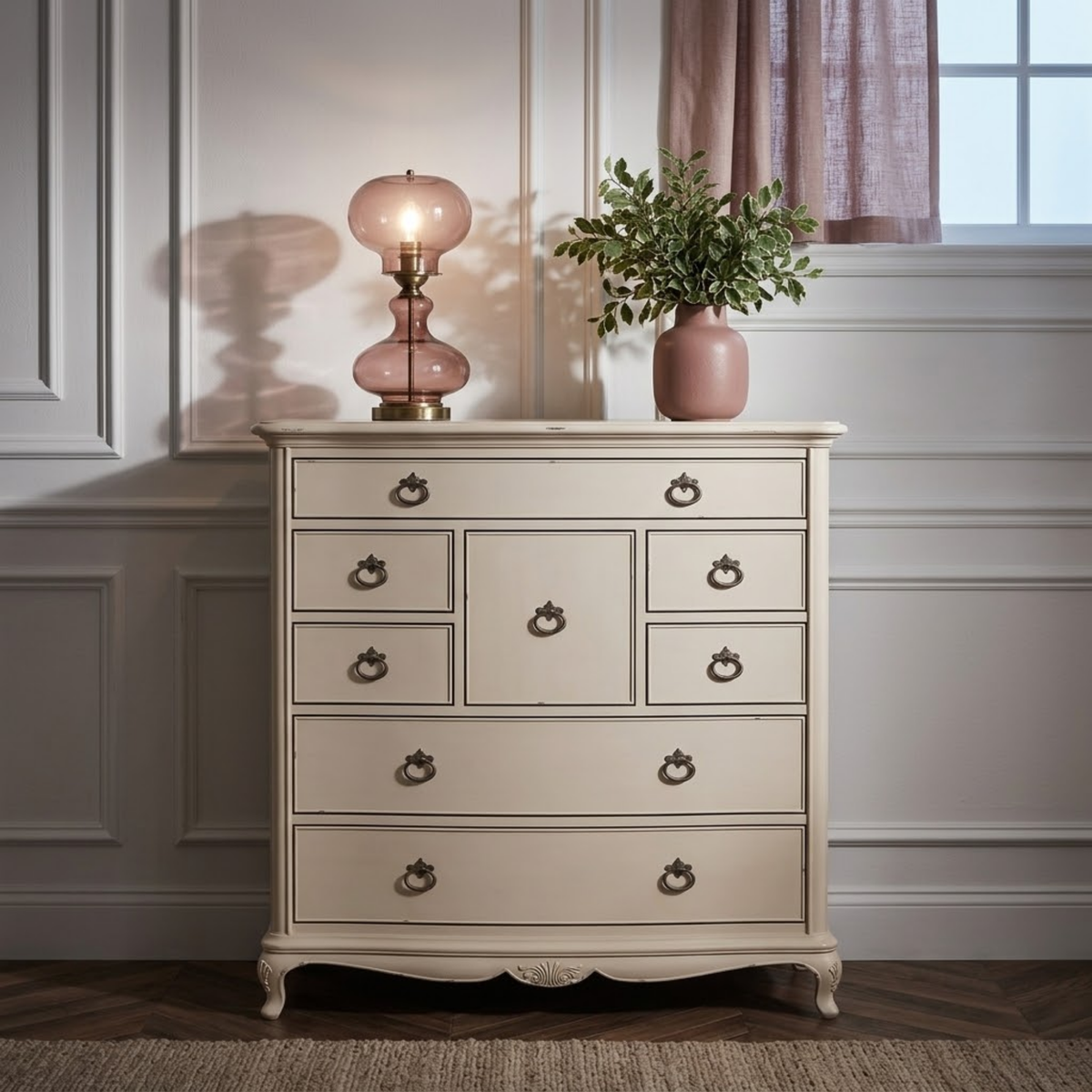 Ivory 8 Drawer Chest