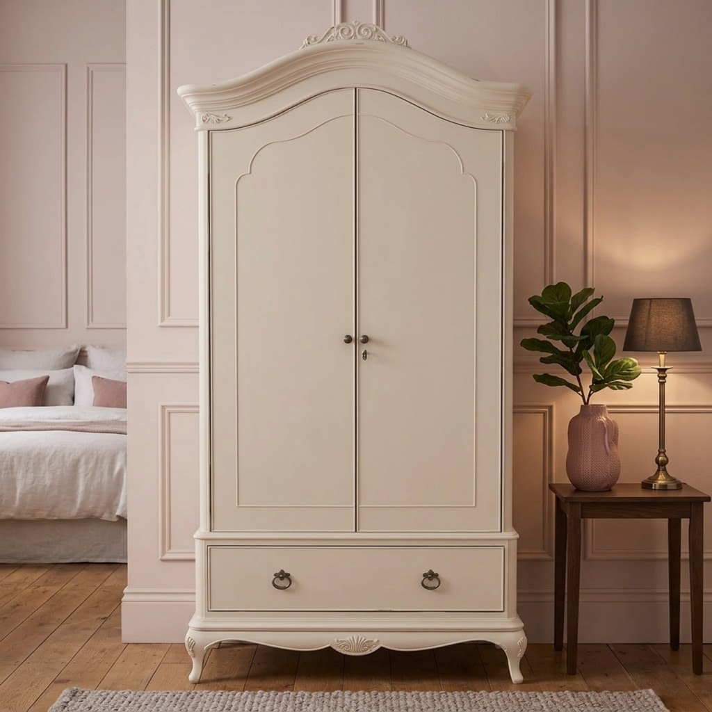 Ivory Double Wardrobe