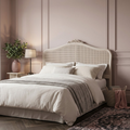 Ivory Rattan Double Headboard
