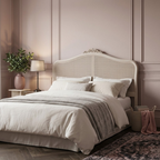 Ivory Rattan Double Headboard