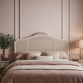 Ivory Rattan Super King Headboard